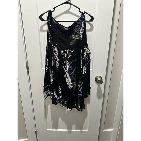 Free People Clear Skies Asymmetrical Cold Shoulder Blue Tunic Dress Size XS - Picture 3 of 6